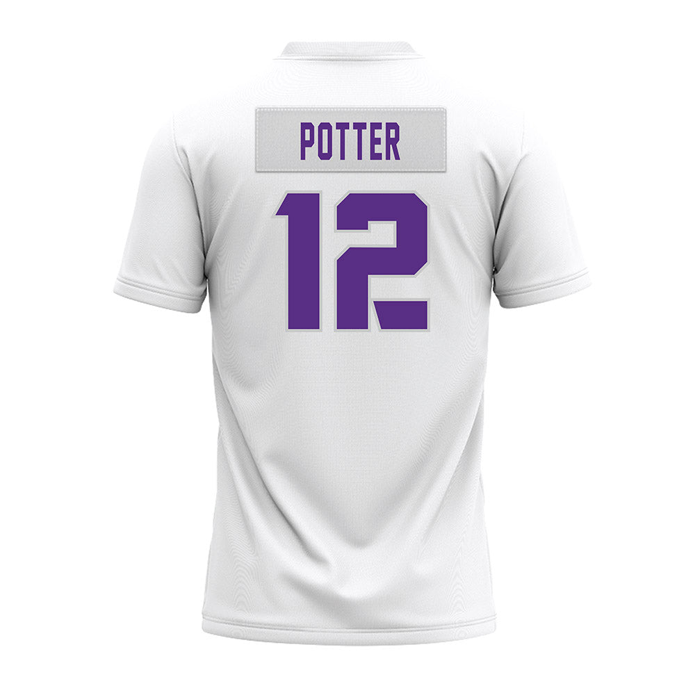 TCU - NCAA Football : David Potter - White Premium Football Jersey-1