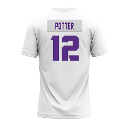 TCU - NCAA Football : David Potter - White Premium Football Jersey-1