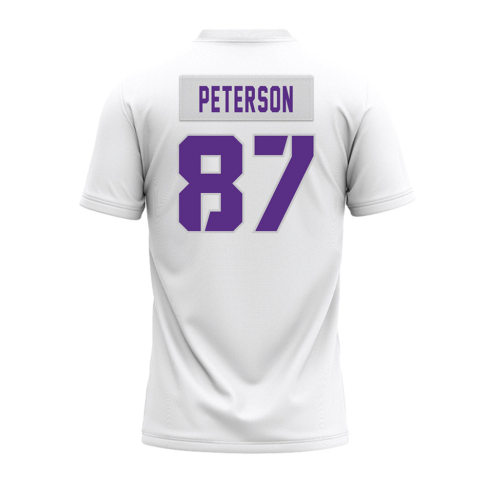 TCU - NCAA Football : Mason Peterson - White Premium Football Jersey-1