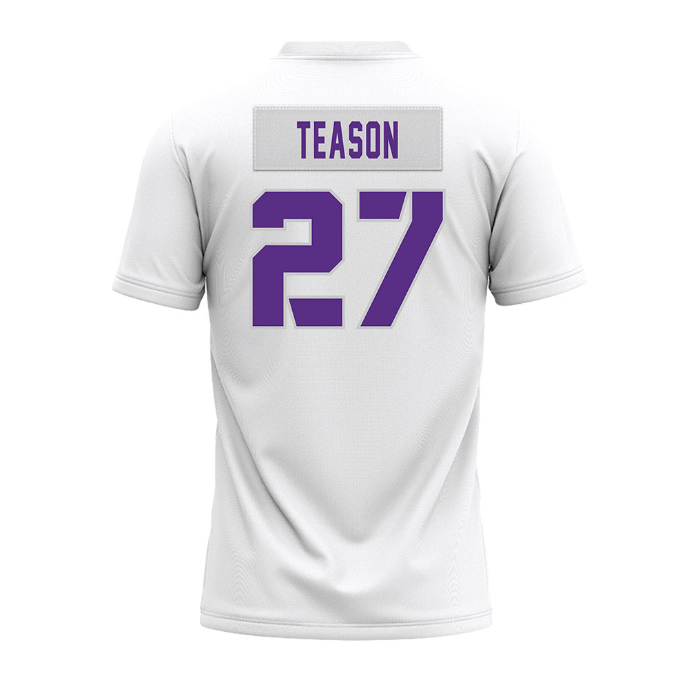 TCU - NCAA Football : Michael Teason - White Premium Football Jersey-1