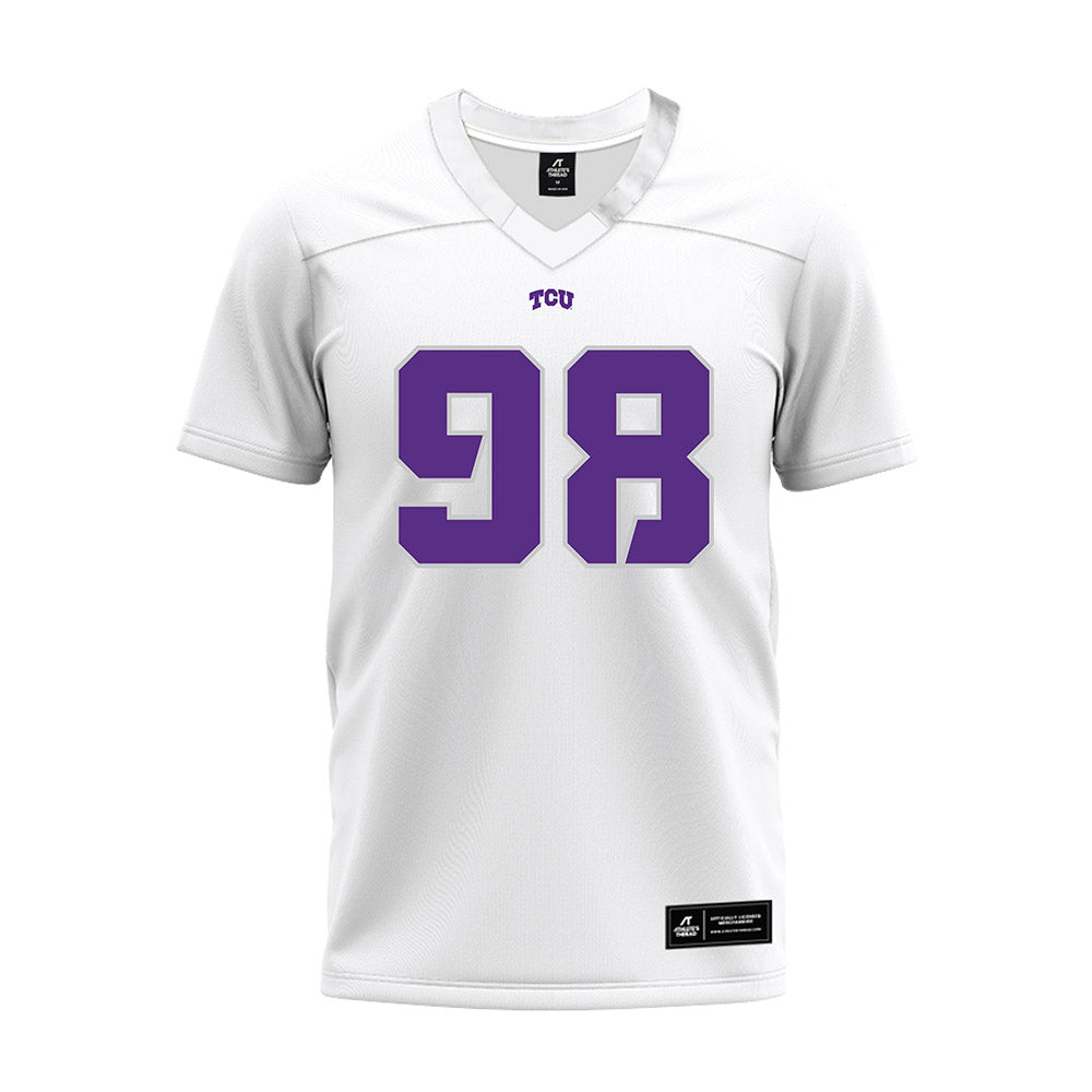 TCU - NCAA Football : Carter Buck - White Premium Football Jersey-0