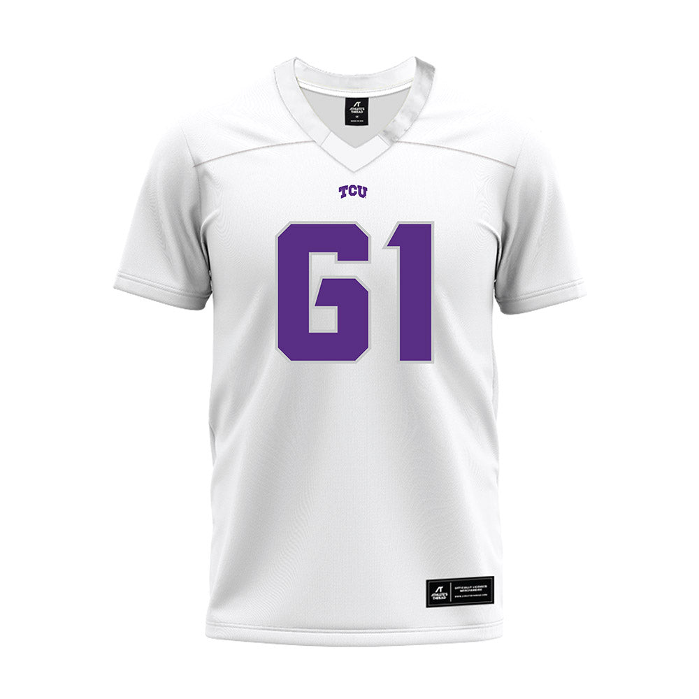 TCU - NCAA Football : Dylan Kinney - White Premium Football Jersey-0