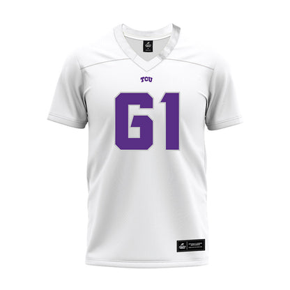 TCU - NCAA Football : Dylan Kinney - White Premium Football Jersey-0