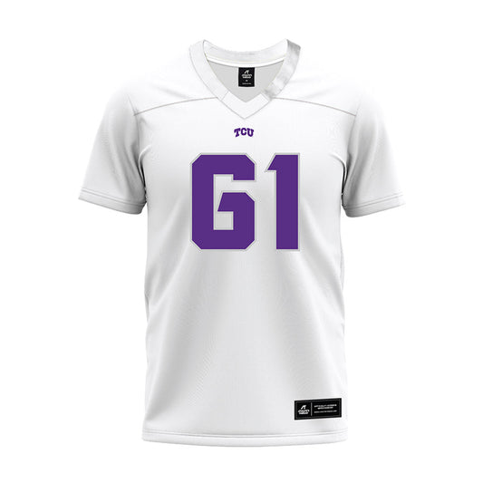 TCU - NCAA Football : Dylan Kinney - White Premium Football Jersey-0