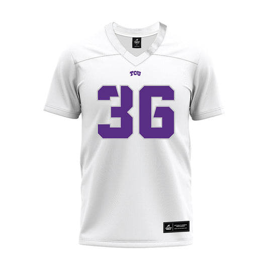TCU - NCAA Football : Joseph Albright - White Premium Football Jersey-0