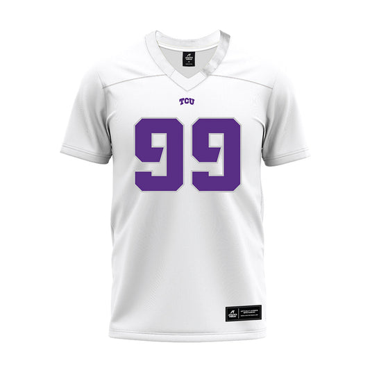 TCU - NCAA Football : Connor Lingren - White Premium Football Jersey-0