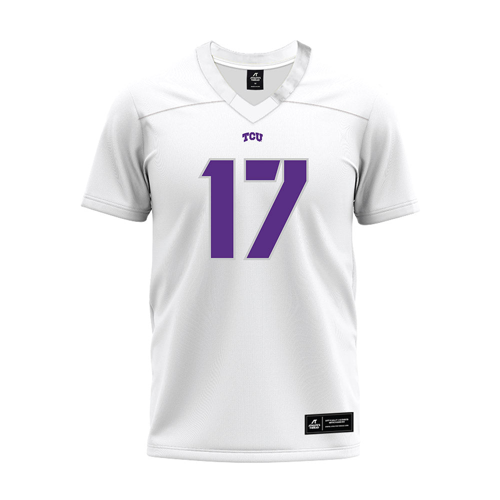 TCU - NCAA Football : Dane Jones - White Premium Football Jersey-0