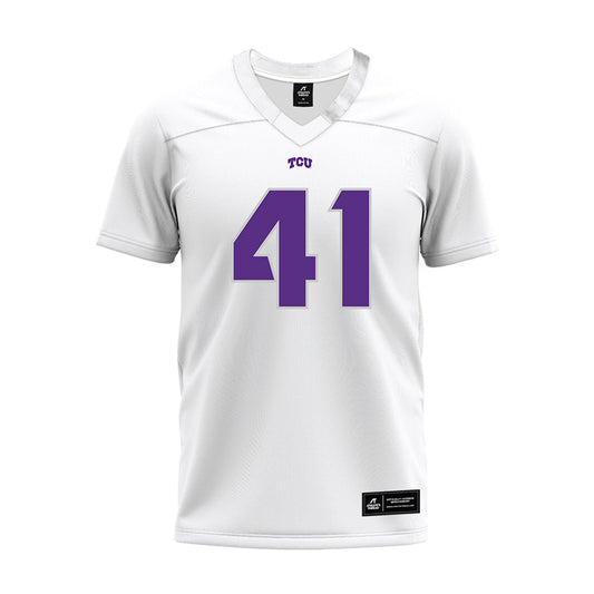TCU - NCAA Football : Sam Bisesi - White Premium Football Jersey-0