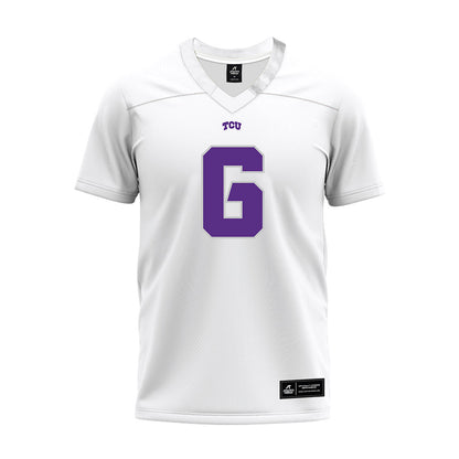 TCU - NCAA Football : Jayden Maples - White Premium Football Jersey-0