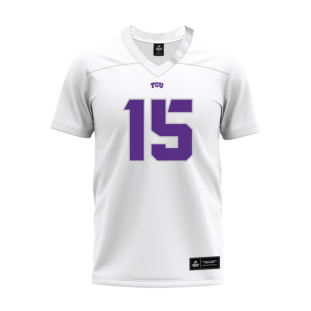 TCU - NCAA Football : Devyn Hidrogo - White Premium Football Jersey-0