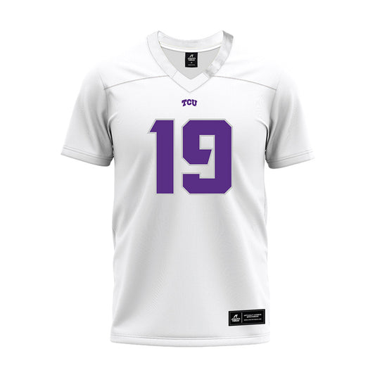 TCU - NCAA Football : Jesse Ford - White Premium Football Jersey-0