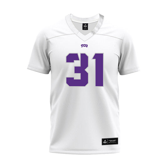 TCU - NCAA Football : Julius Simms - White Premium Football Jersey-0