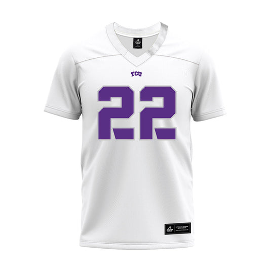 TCU - NCAA Football : Fletcher Fierro - White Premium Football Jersey-0