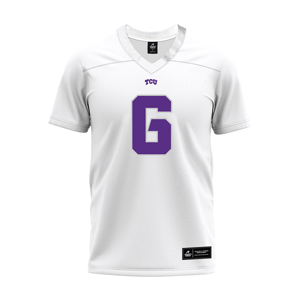 TCU - NCAA Football : Jayden Maples - White Premium Football Jersey-0
