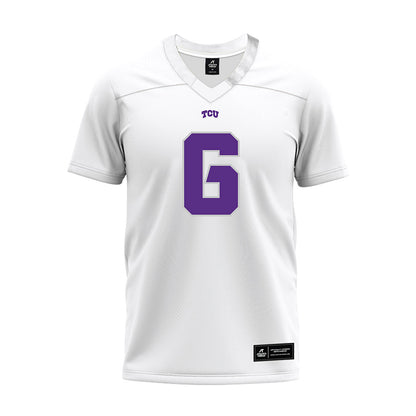 TCU - NCAA Football : Jeremy Scott - White Premium Football Jersey-0