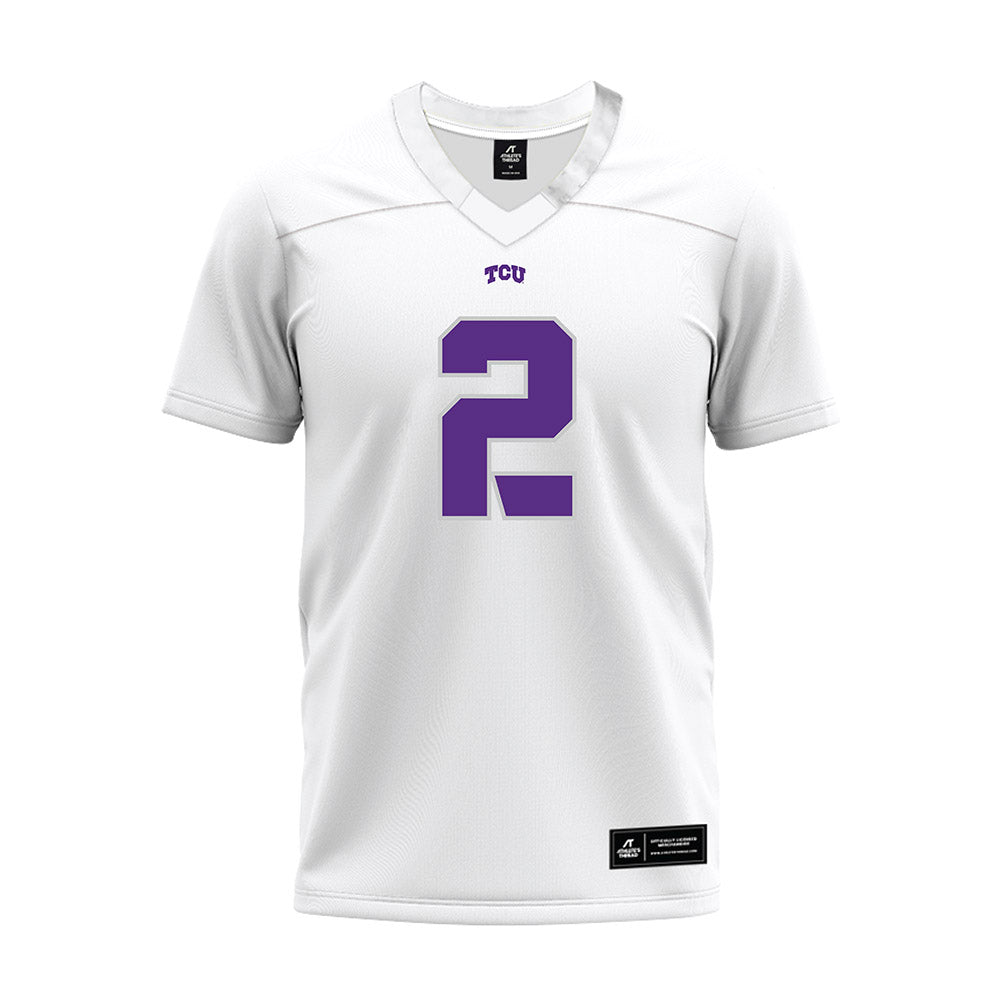 TCU - NCAA Football : Jamel Johnson - White Premium Football Jersey-0