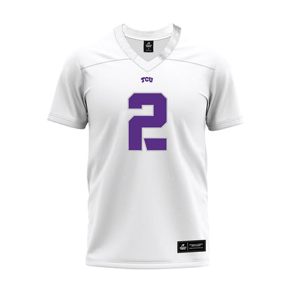 TCU - NCAA Football : Jamel Johnson - White Premium Football Jersey-0