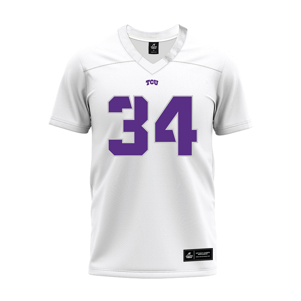 TCU - NCAA Football : Perry Cole Jr - White Premium Football Jersey-0