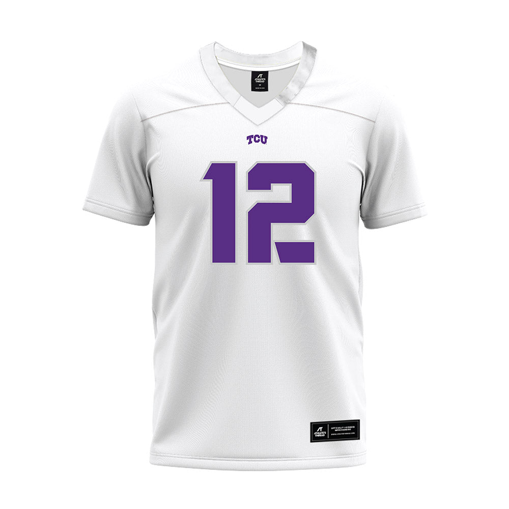 TCU - NCAA Football : Lafayette Kaiuway - White Premium Football Jersey-0