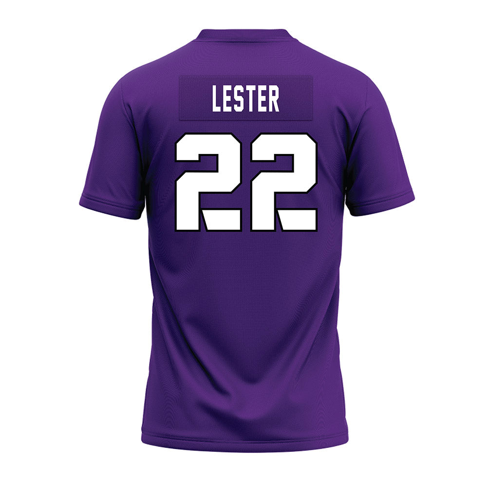 TCU - NCAA Football : Jordan Lester - Purple Premium Football Jersey-1