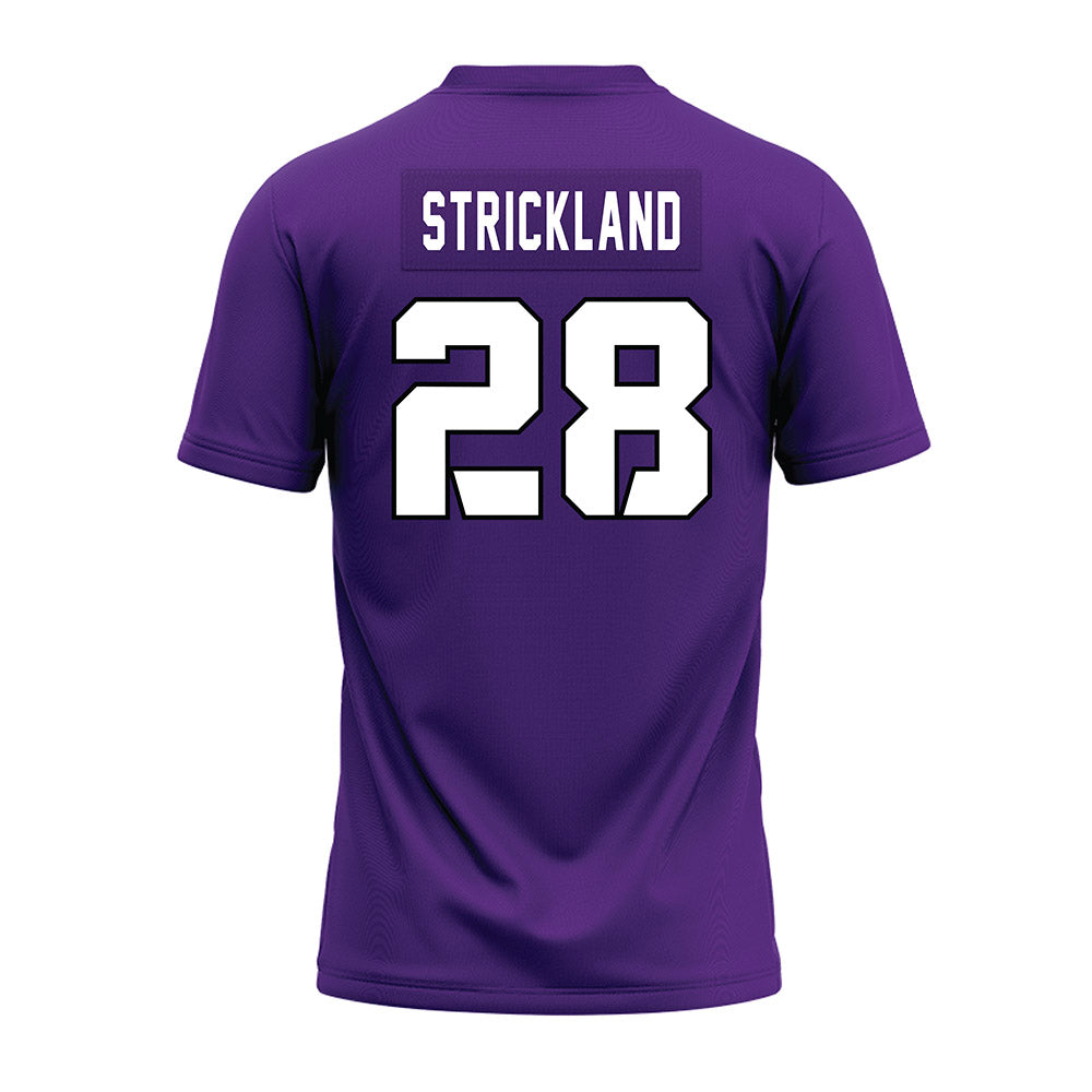 TCU - NCAA Football : Micah Strickland - Purple Premium Football Jersey-1