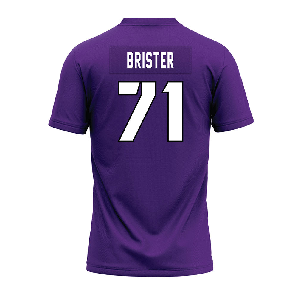 TCU - NCAA Football : Creece Brister - Purple Premium Football Jersey-1