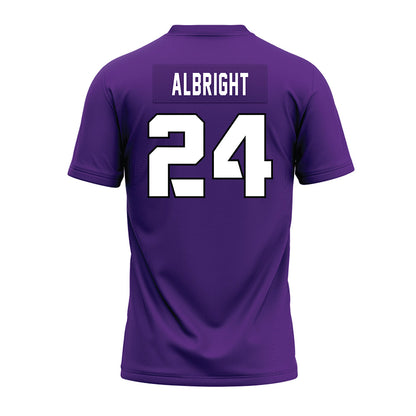 TCU - NCAA Football : Joseph Albright - Purple Premium Football Jersey-1