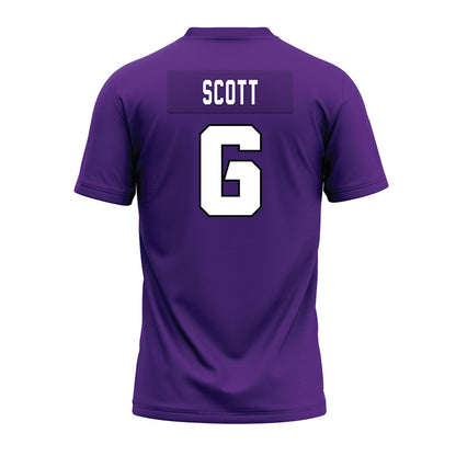 TCU - NCAA Football : Jeremy Scott - Purple Premium Football Jersey-1