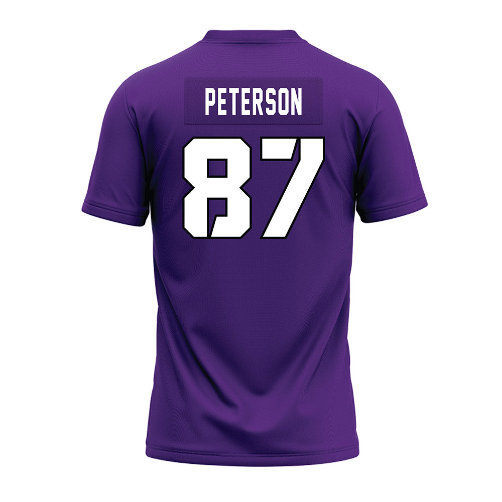 TCU - NCAA Football : Mason Peterson - Purple Premium Football Jersey-1