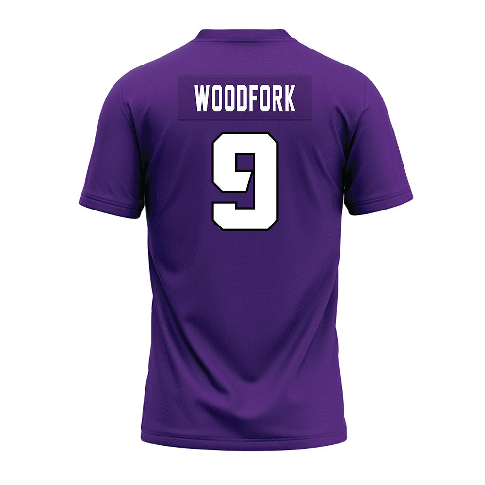 TCU - NCAA Football : Chad Woodfork - Purple Premium Football Jersey-1