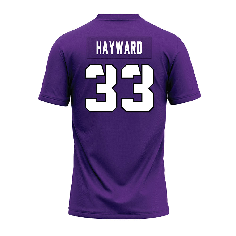 TCU - NCAA Football : Koron Hayward - Purple Premium Football Jersey-1