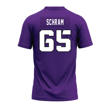 TCU - NCAA Football : Logan Schram - Purple Premium Football Jersey-1