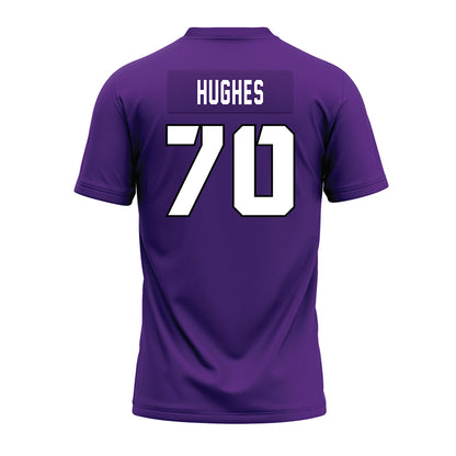 TCU - NCAA Football : Ryan Hughes - Purple Premium Football Jersey-1