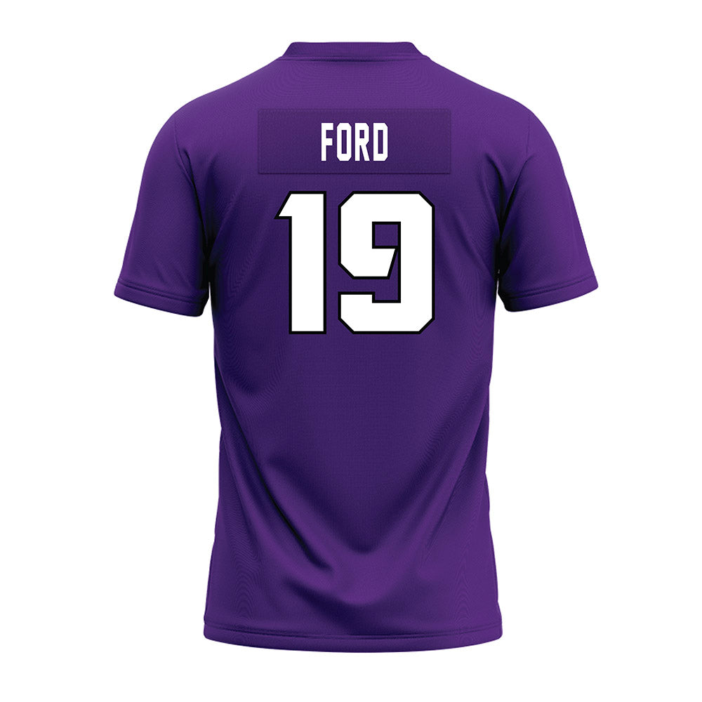 TCU - NCAA Football : Jesse Ford - Purple Premium Football Jersey-1