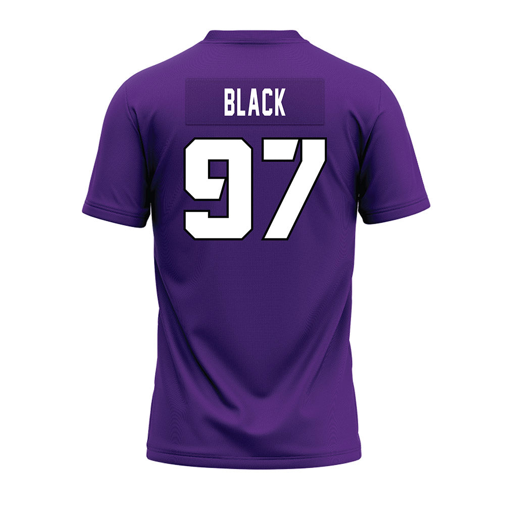 TCU - NCAA Football : Easton Black - Purple Premium Football Jersey-1