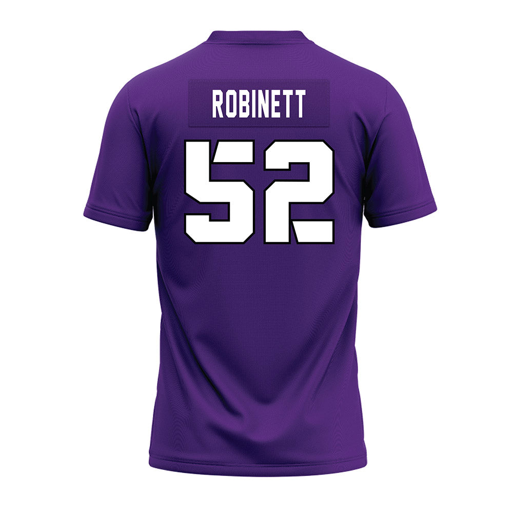 TCU - NCAA Football : Blake Robinett - Purple Premium Football Jersey-1