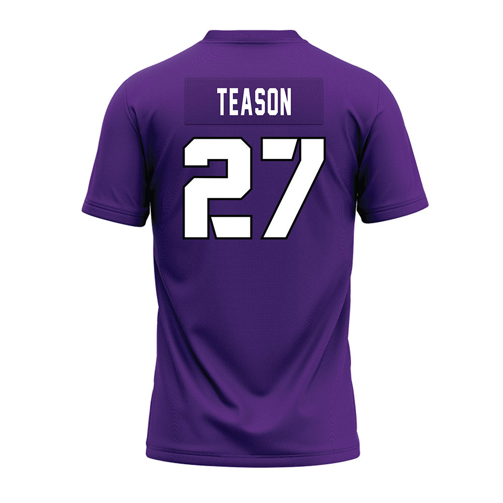 TCU - NCAA Football : Michael Teason - Purple Premium Football Jersey-1