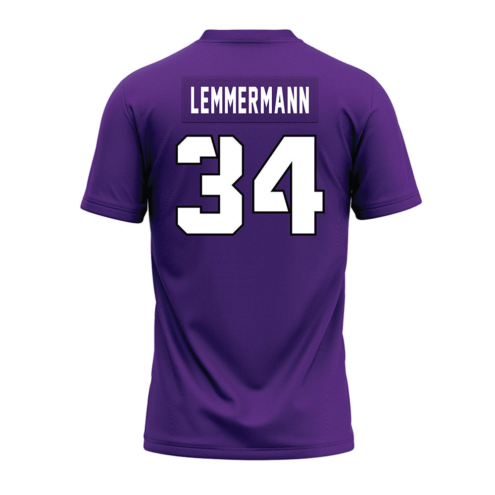 TCU - NCAA Football : Kyle Lemmermann - Purple Premium Football Jersey-1