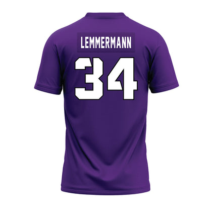 TCU - NCAA Football : Kyle Lemmermann - Purple Premium Football Jersey-1