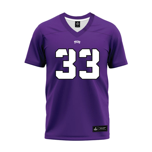 TCU - NCAA Football : Koron Hayward - Purple Premium Football Jersey-0