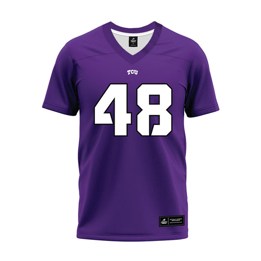 TCU - NCAA Football : John Chance - Purple Premium Football Jersey-0