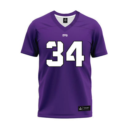 TCU - NCAA Football : Perry Cole Jr - Purple Premium Football Jersey-0