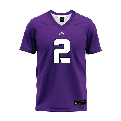 TCU - NCAA Football : Jamel Johnson - Purple Premium Football Jersey-0