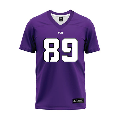 TCU - NCAA Football : Braden Bach - Purple Premium Football Jersey-0