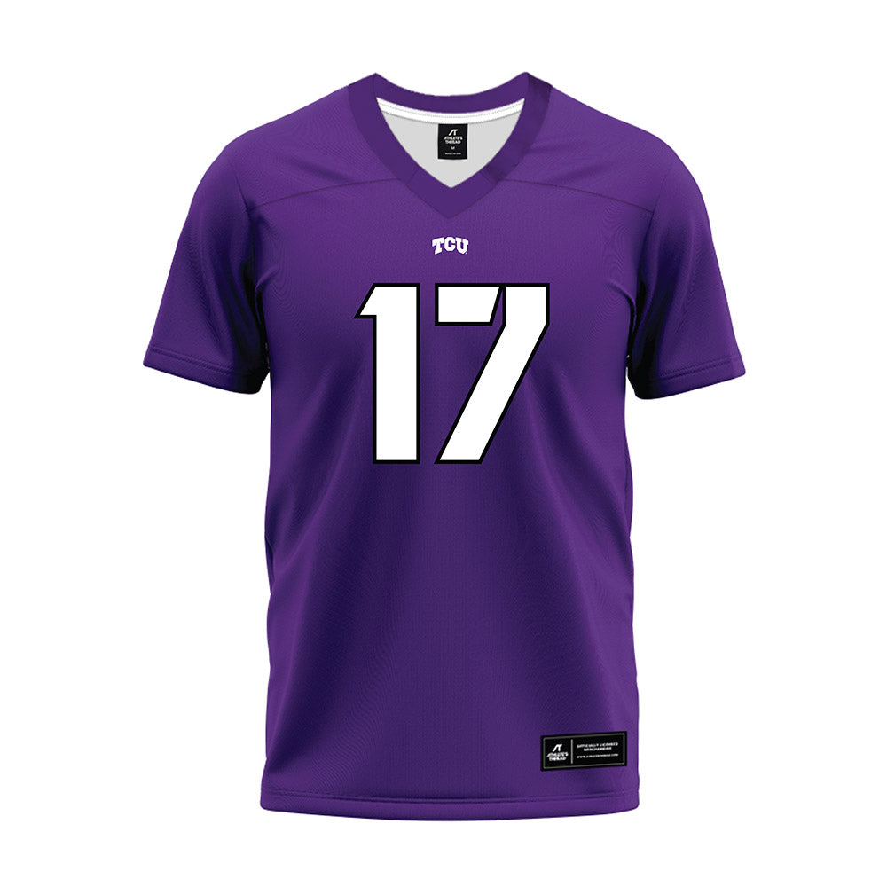TCU - NCAA Football : Dane Jones - Purple Premium Football Jersey-0