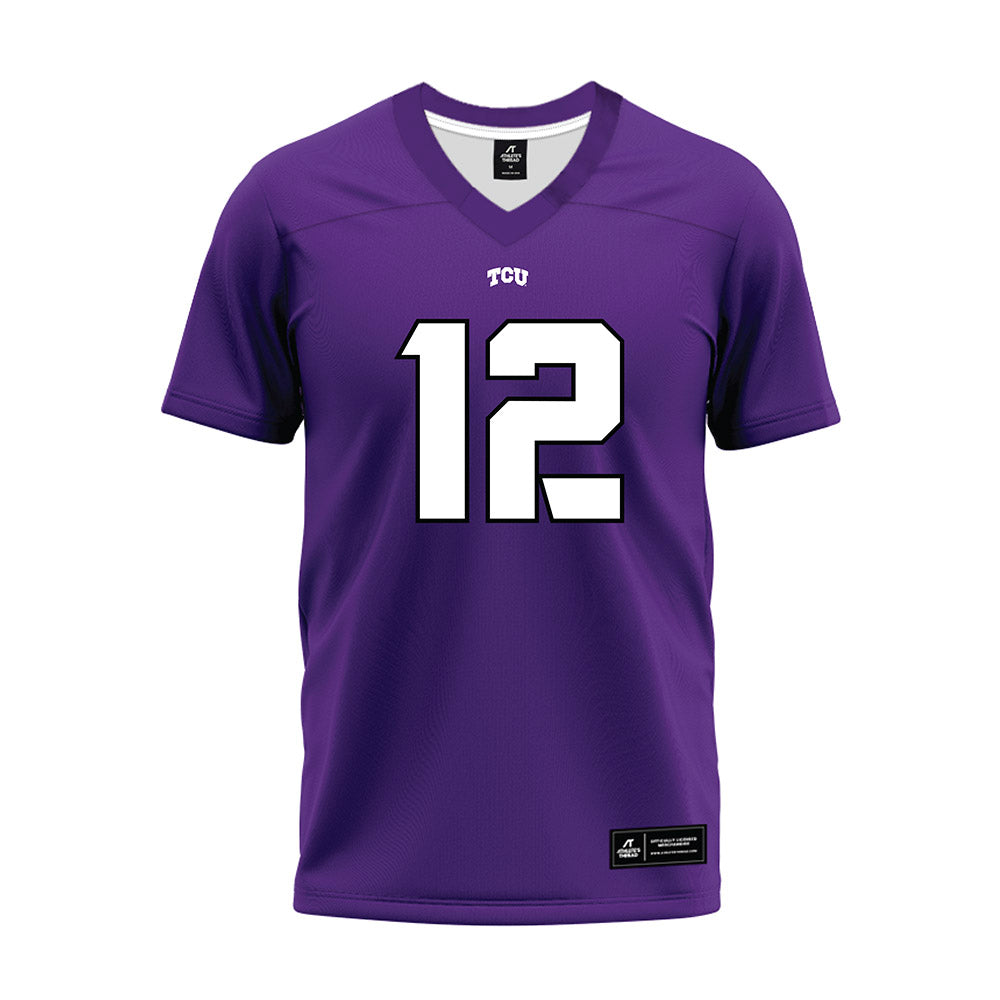 TCU - NCAA Football : Kalen Carroll - Purple Premium Football Jersey-0