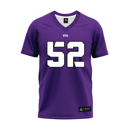 TCU - NCAA Football : Blake Robinett - Purple Premium Football Jersey-0
