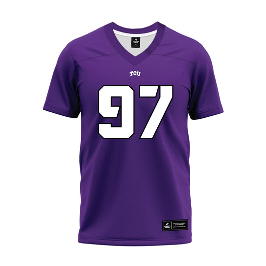 TCU - NCAA Football : Paul Oyewale - Purple Premium Football Jersey-0