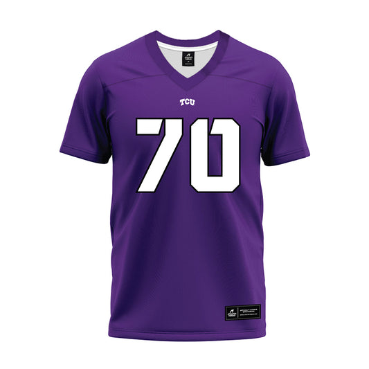 TCU - NCAA Football : Ryan Hughes - Purple Premium Football Jersey-0