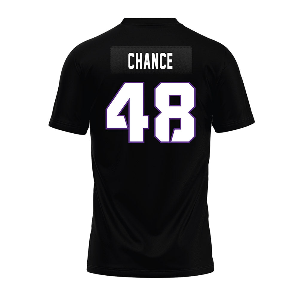 TCU - NCAA Football : John Hoyet Chance - Black Premium Football Jersey-1